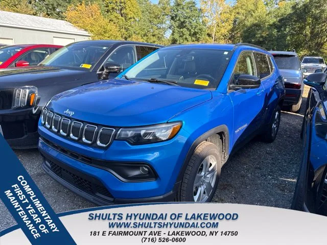 Certified Used 2022 Blue Jeep Latitude image 1