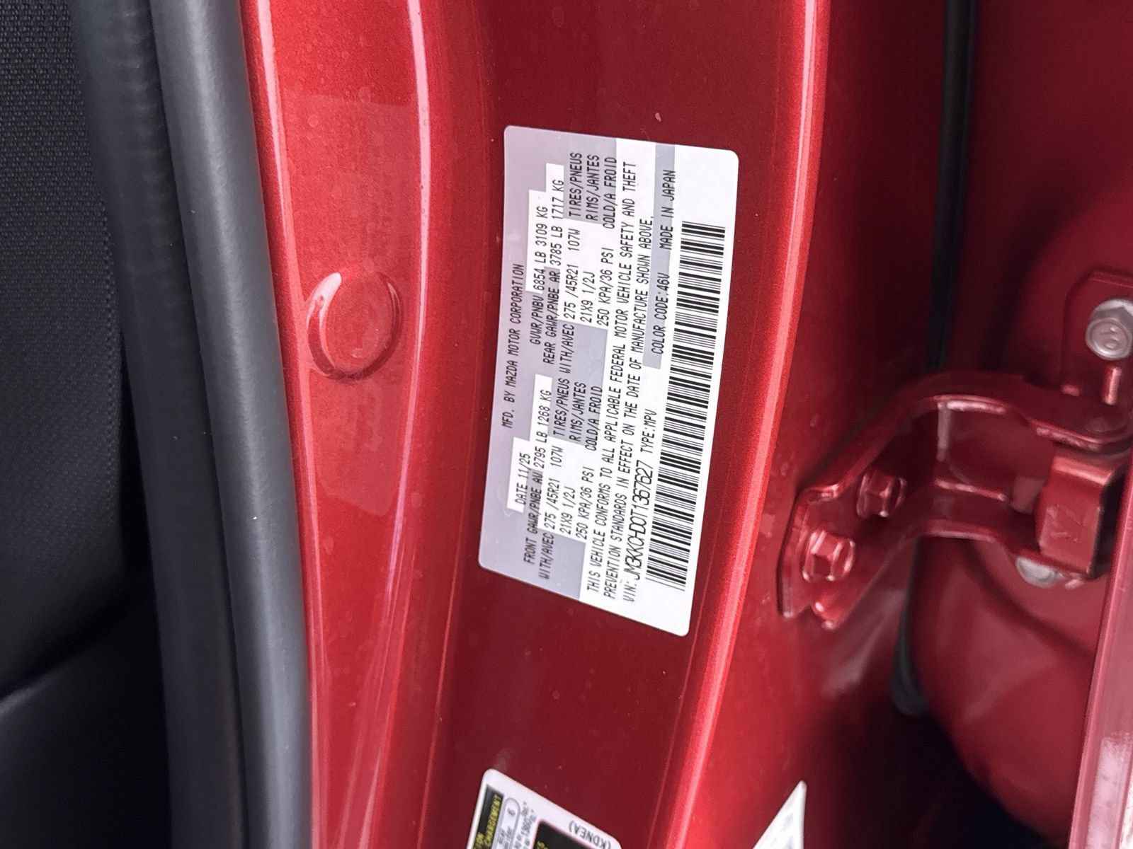 Certified Used 2026 Soul Red Crystal Metallic Mazda Premium Sport image 13