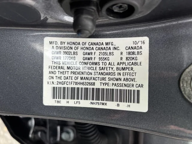 Used 2017 Modern Steel Metallic Honda EX-L image 16