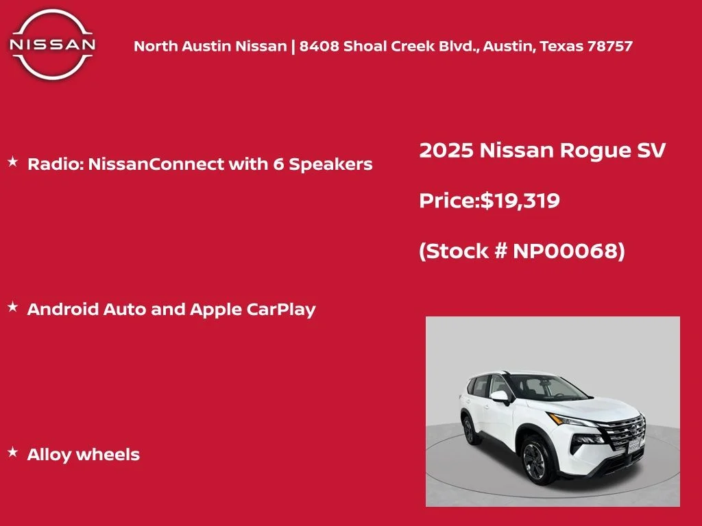 Certified Used 2025 White Nissan SV image 12