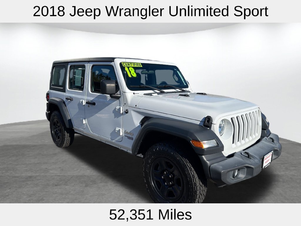 Used 2018 White Jeep Unlimited Sport image 3