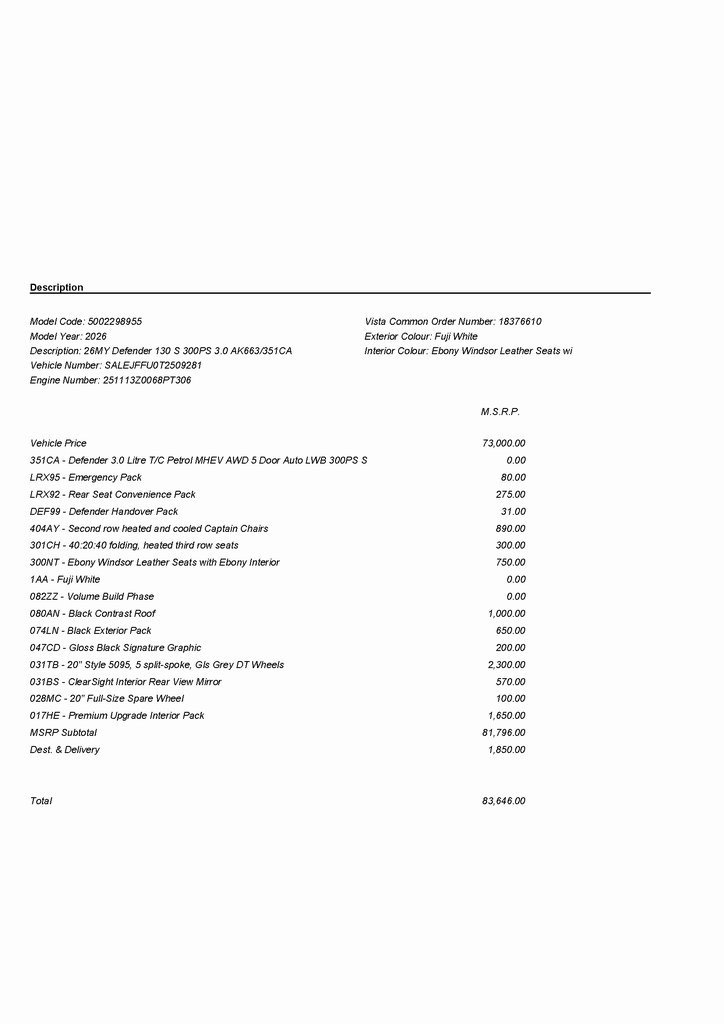 2026 LAND ROVER DEFENDER - Image 2