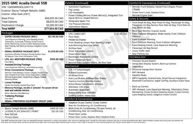 Certified Used 2025 Ebony Twilight Metallic GMC Denali image 44