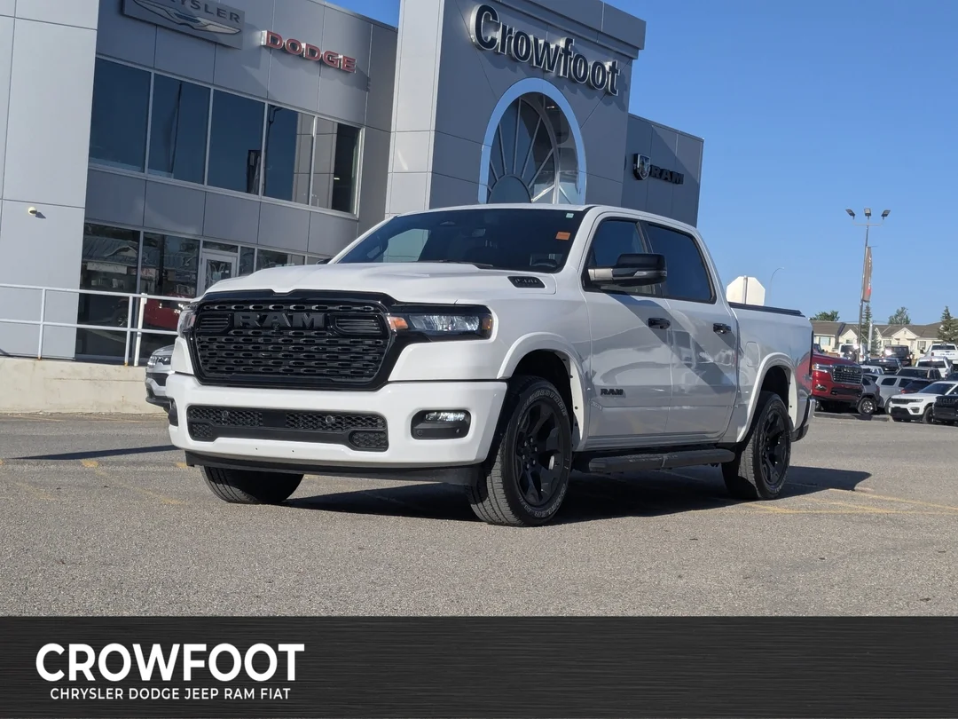 Used 2025 White RAM Big Horn Night Crew - - 4x4 - Night Edition - Big Horn Level II - Tonneau Cover & More! image 1