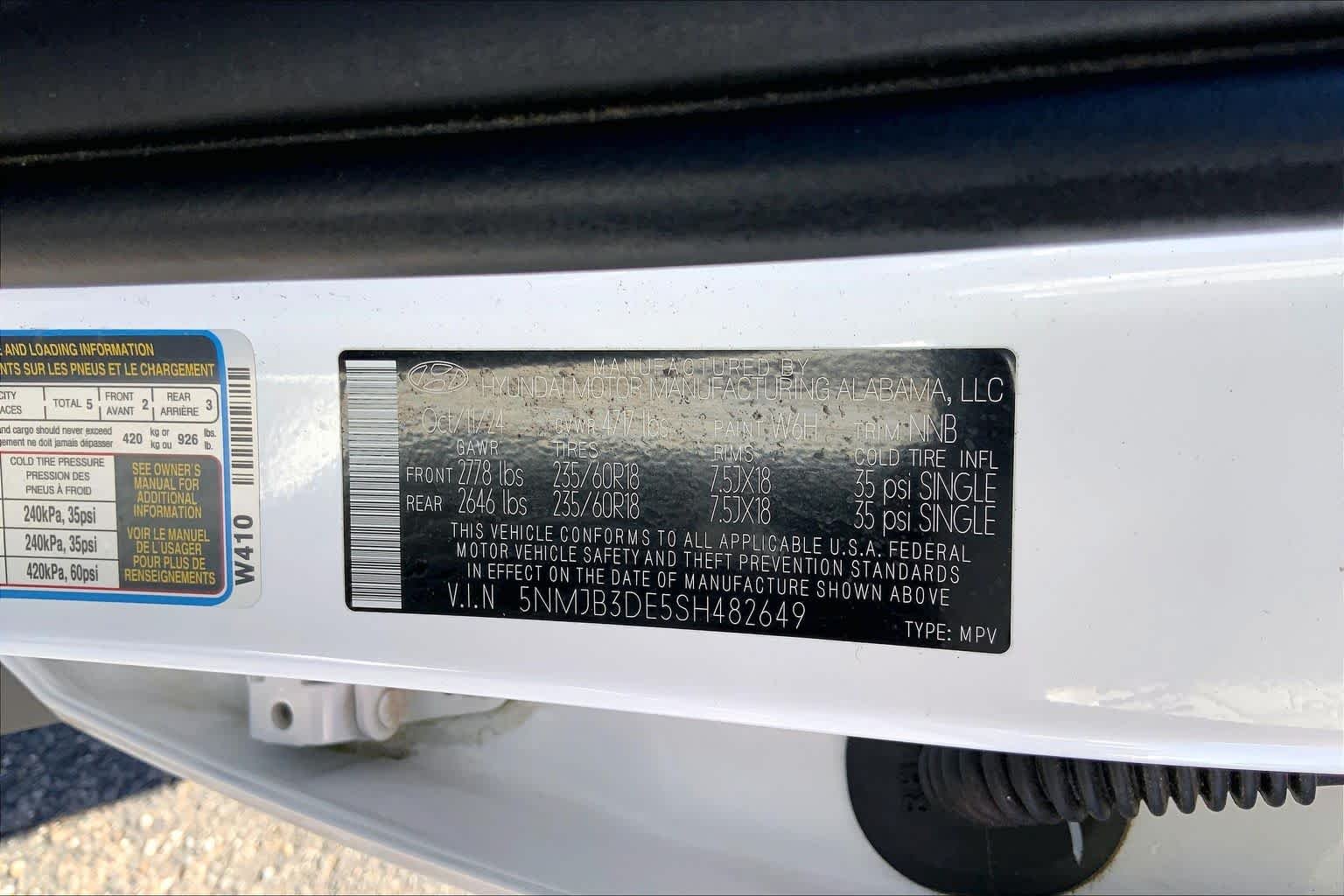 Used 2025 Serenity White Pearl Hyundai SEL image 33