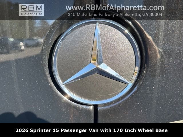 New 2026 Obsidian Black Metallic Mercedes-Benz 170 Wheel Base 15 Passenger image 45