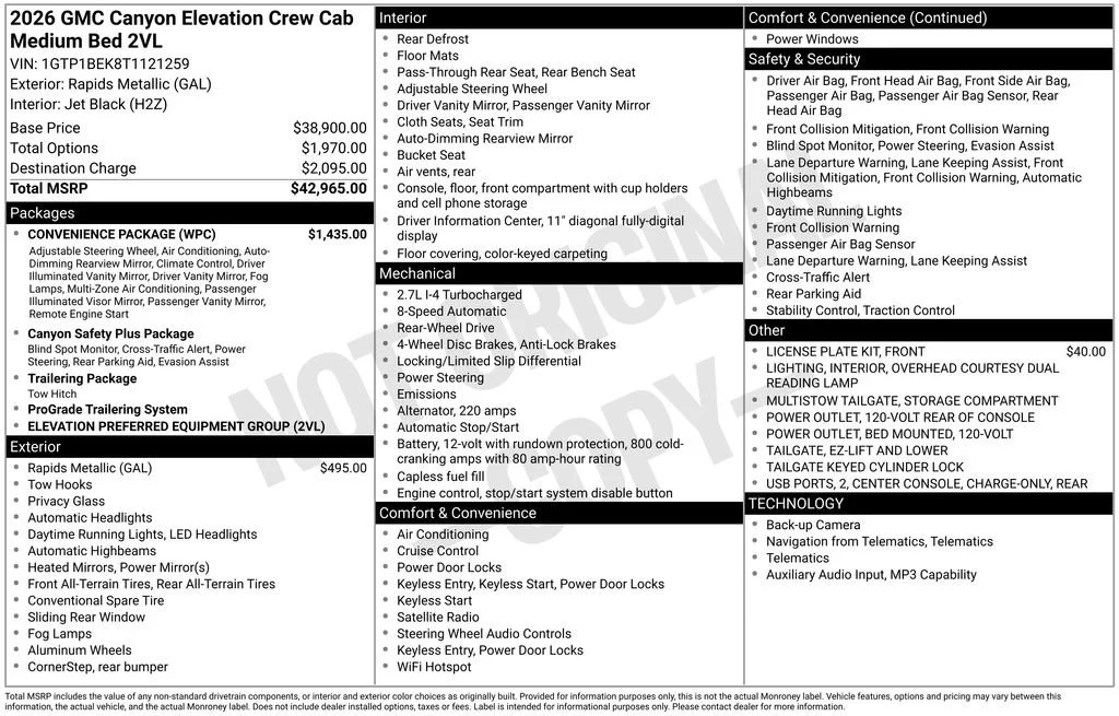 2026 GMC Canyon Elevation - Photo 6