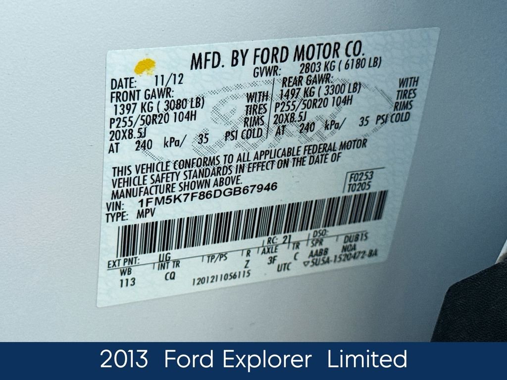 Used 2013 White Ford Limited image 21