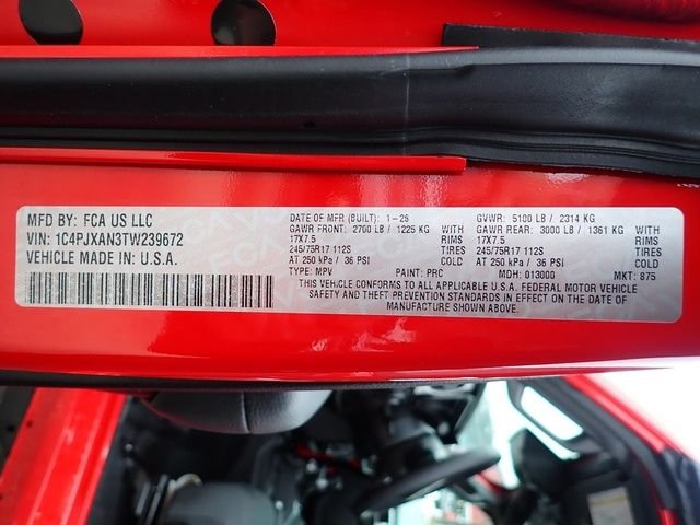 New 2026 Firecracker Red Clear-Coat Exterior Paint Jeep Sport S image 16