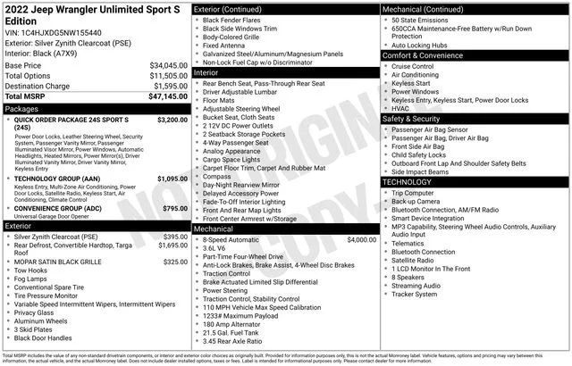 Used 2022 Silver Jeep Unlimited Sport S image 18