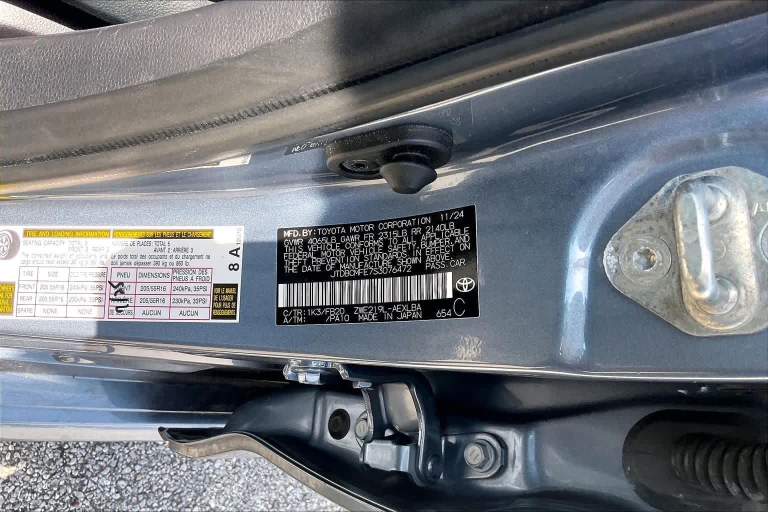 Used 2025 Celestite Toyota Hybrid LE image 65