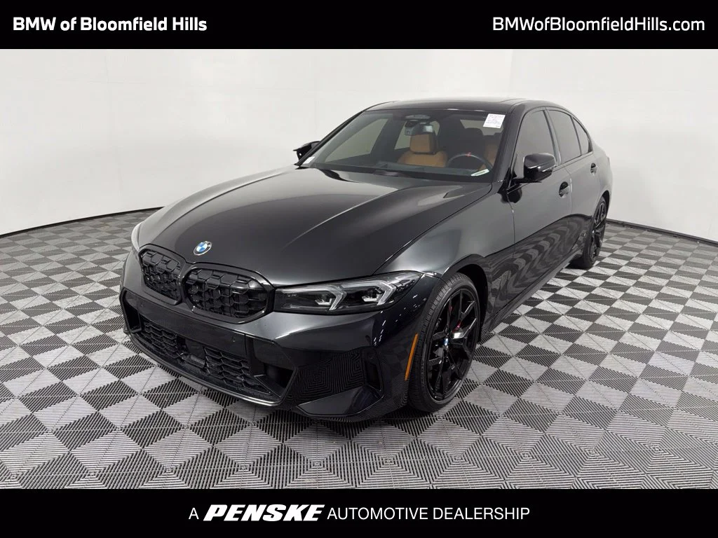 Certified Used 2025 Black Sapphire Metallic BMW M340i xDrive image 1