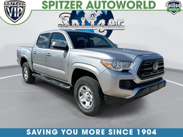 Silver 2019 Toyota Tacoma SR V6 Double Cab 4WD Pickup Truck Four-Wheel Drive 6-Speed Automatic