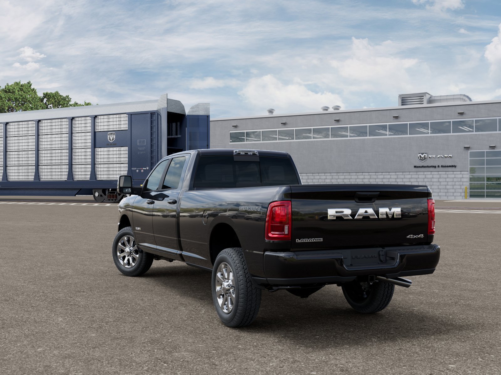 New 2026 Diamond Black Crystal Pearl-Coat Exterior Paint RAM LARAMIE image 3