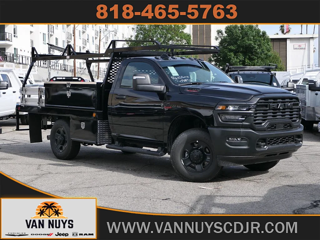 New 2026 Diamond Black Crystal Pearlcoat RAM Tradesman image 1