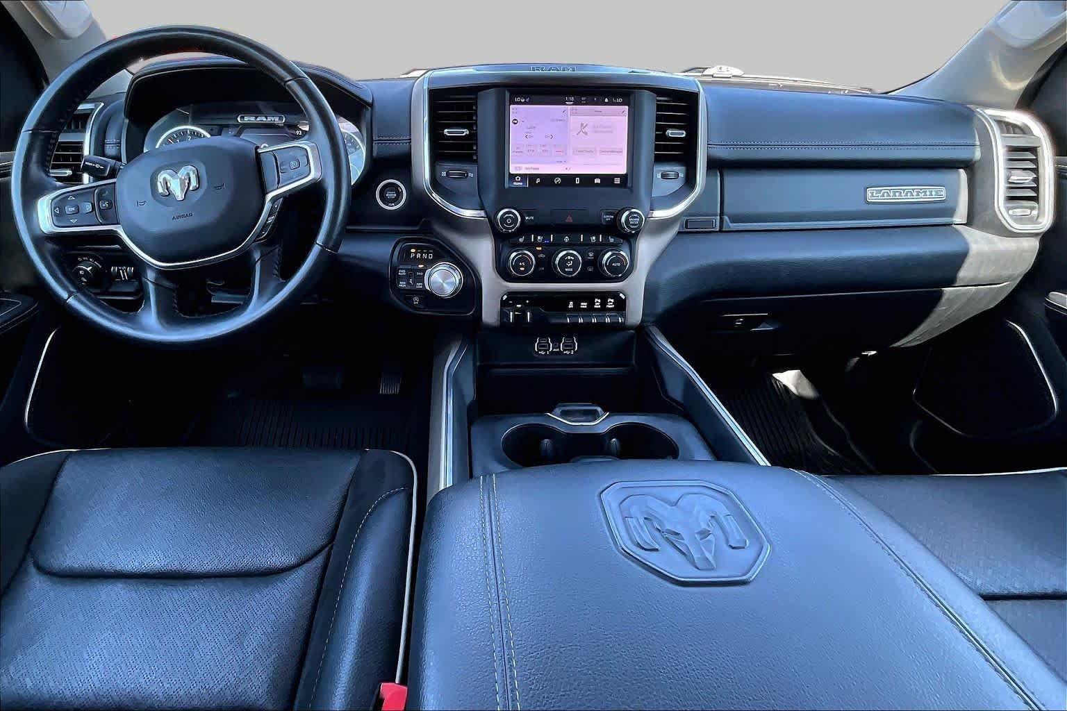 Used 2022 Diamond Black Crystal Pearlcoat Ram Laramie image 14