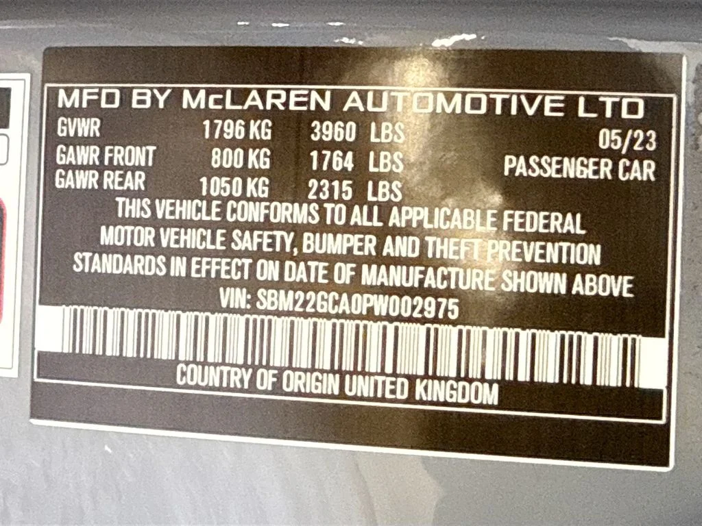 Certified Used 2023 MSO Nardo Grey McLaren TechLux image 31
