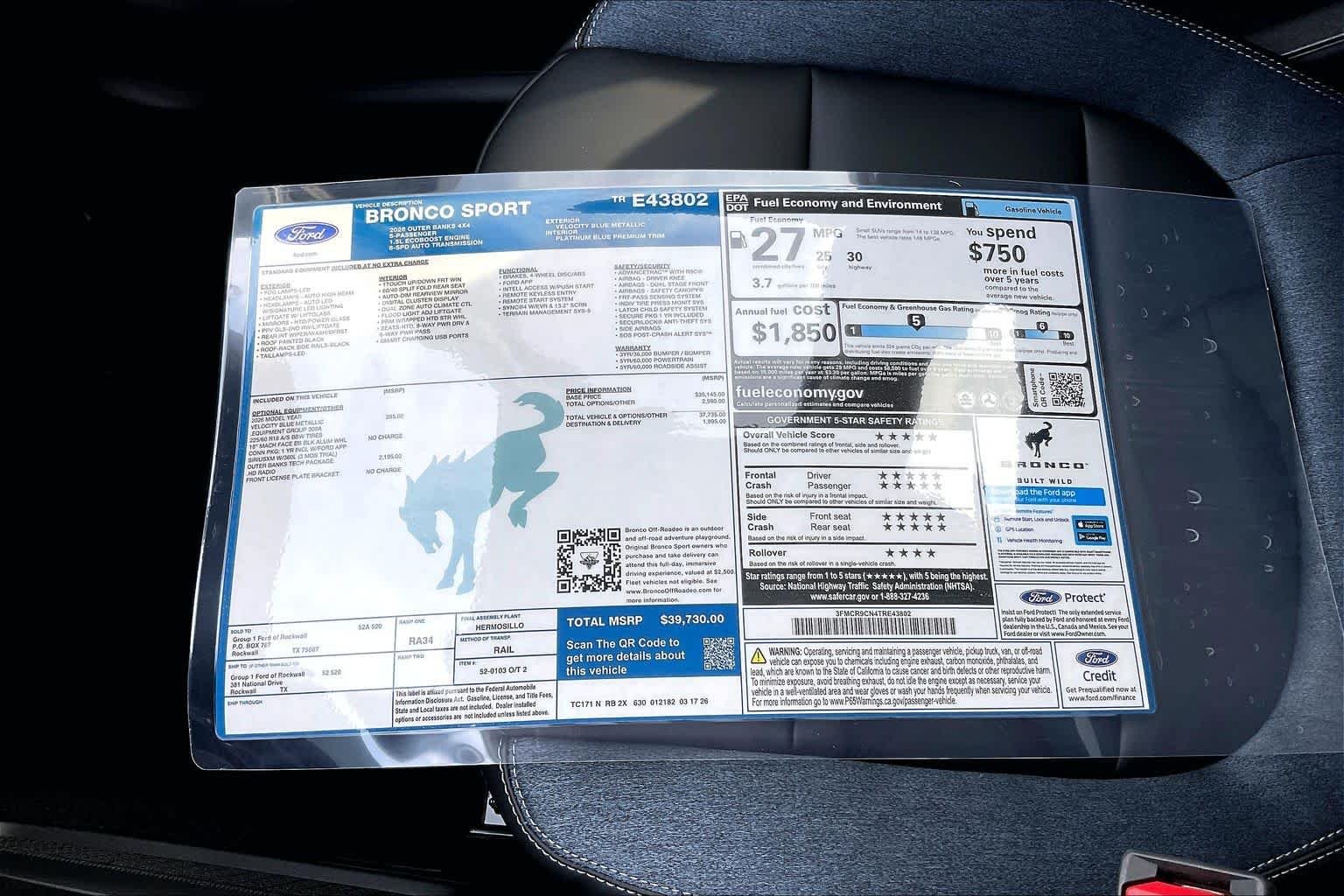 New 2026 Velocity Blue Metallic Ford Outer Banks® image 19