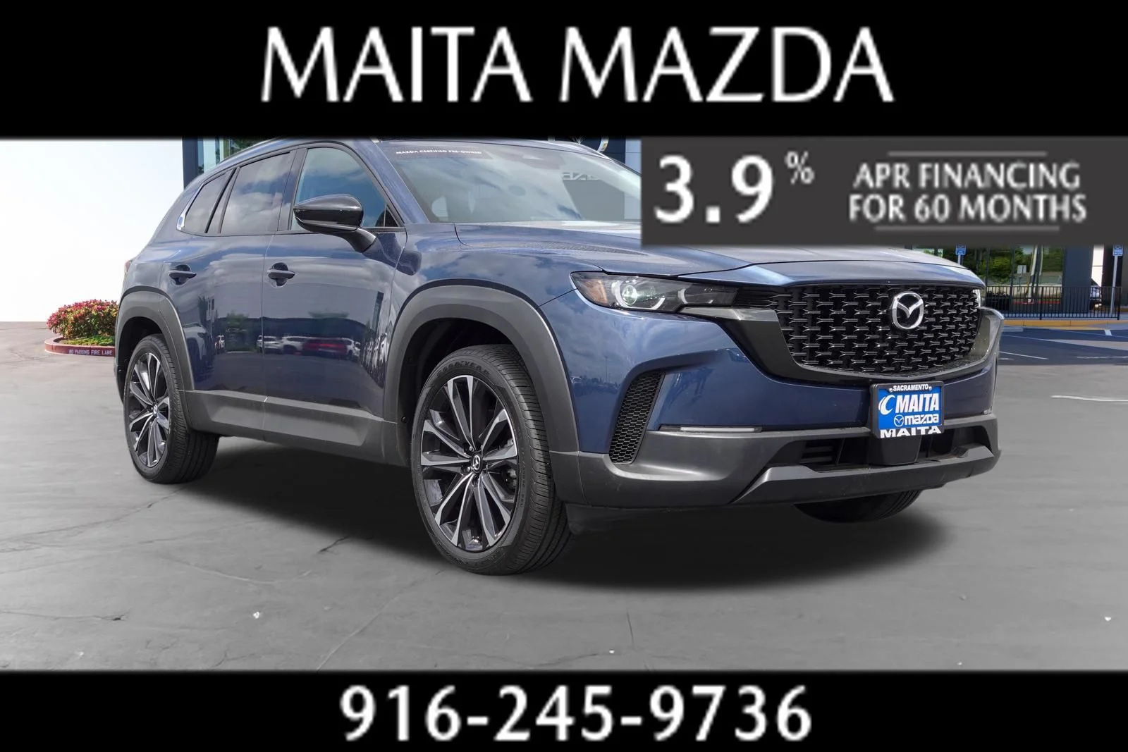 Certified Used 2025 Ingot Blue Metallic Mazda 2.5 S Premium Plus Package image 1