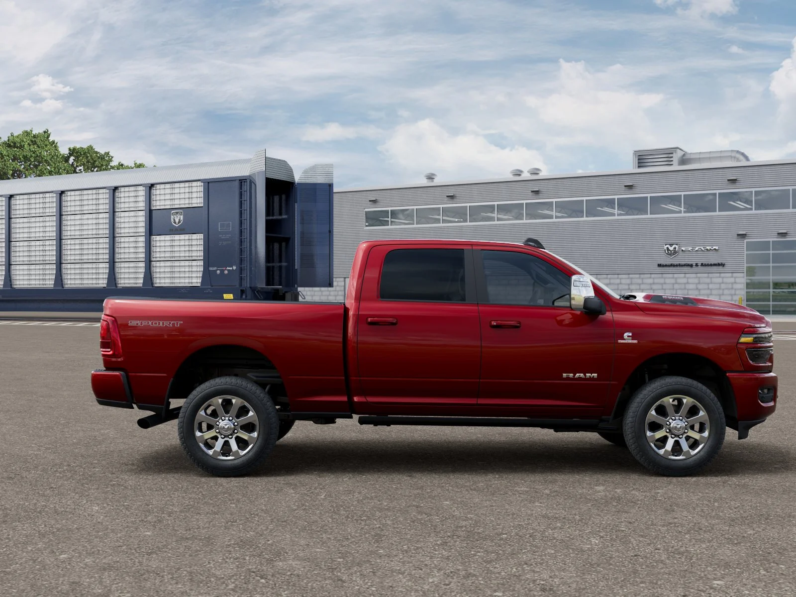New 2027 Molten Red Pearl-Coat Exterior Paint RAM Laramie image 12