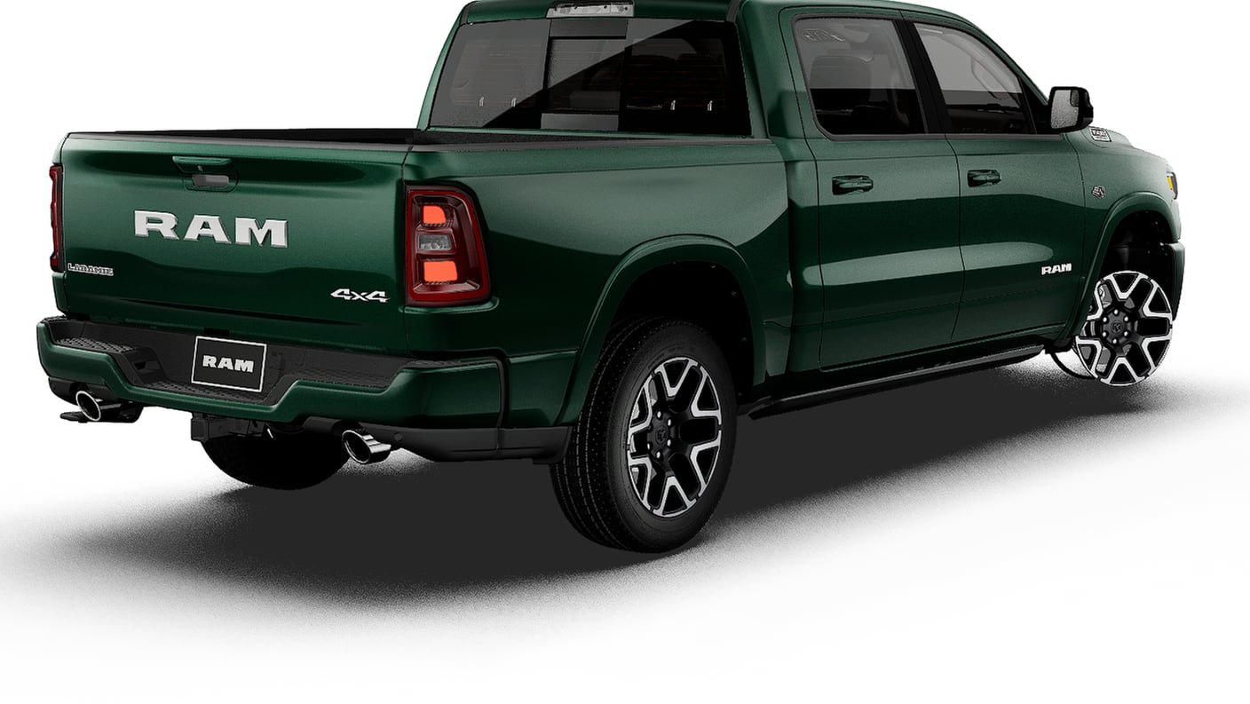 New 2027 Serrano-Green Metallic Exterior Paint RAM LARAMIE image 2
