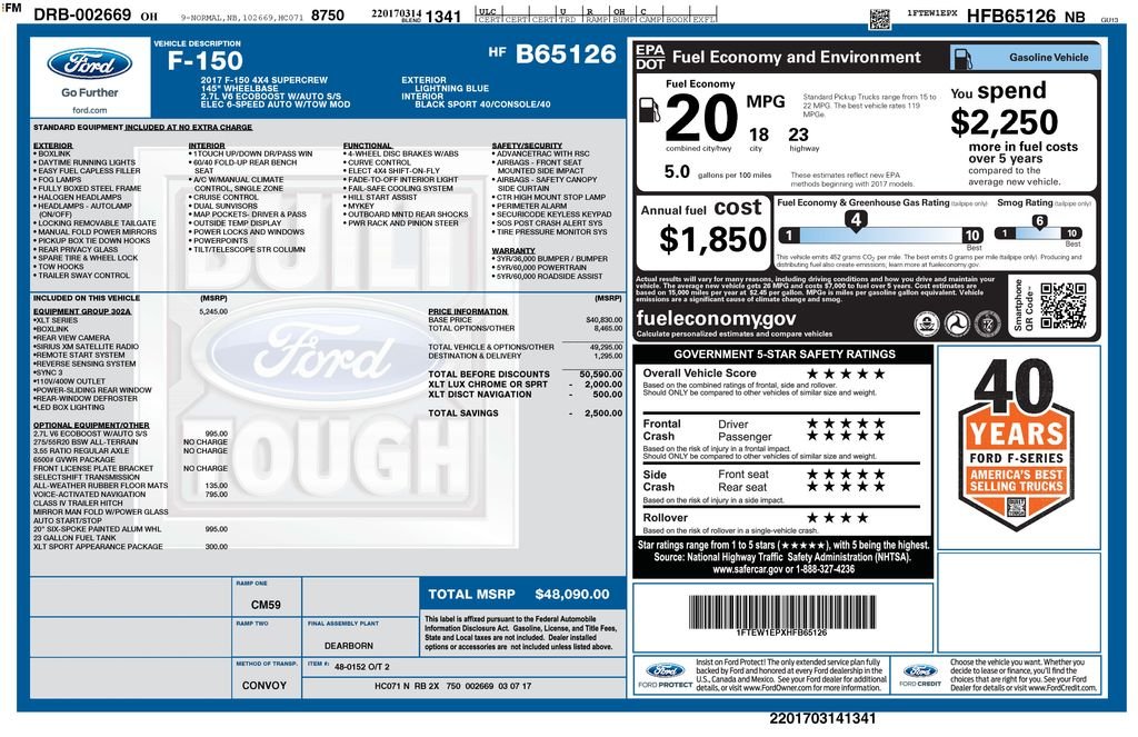 Used 2017 Blue Ford XLT image 7