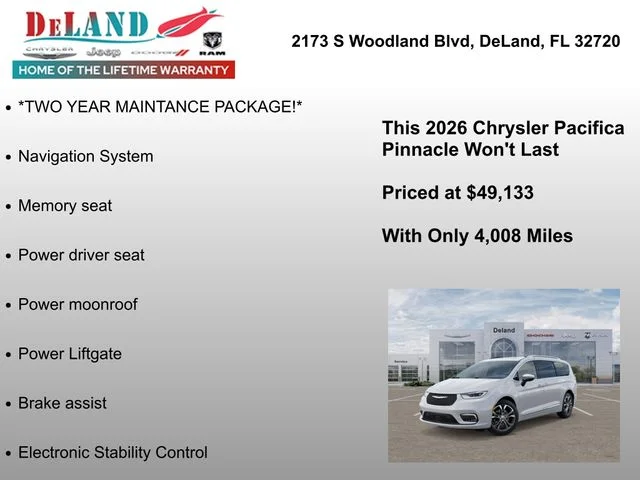 New 2026 Bright White Clear-Coat Exterior Paint Chrysler Pinnacle image 6