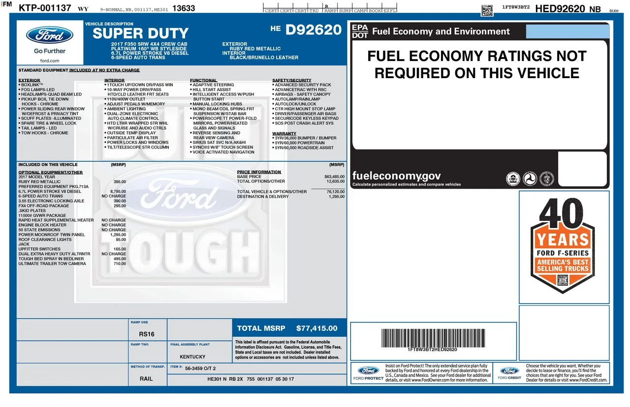 Used 2017 Ruby Red Metallic Ford Platinum image 47