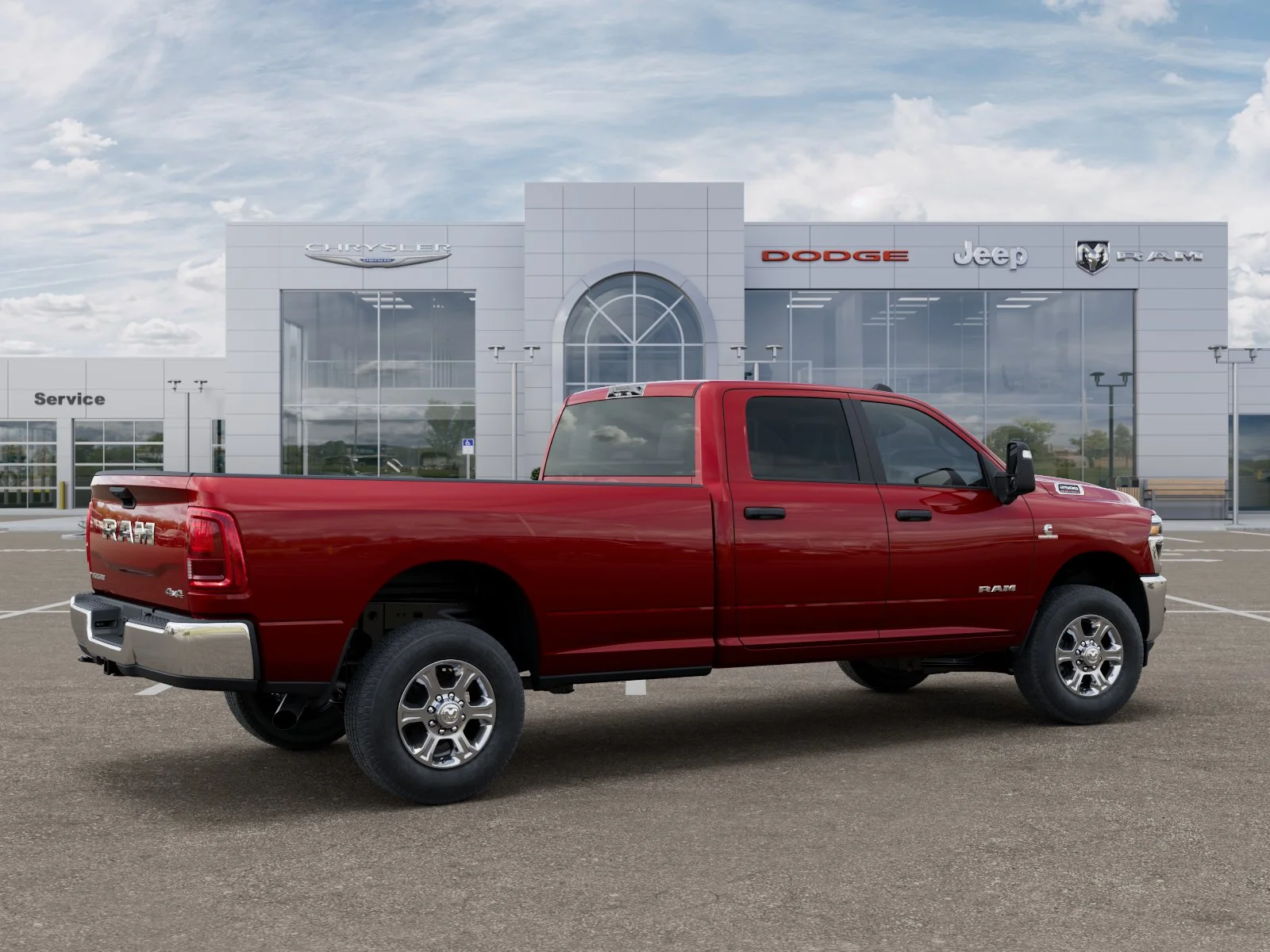 New 2026 Molten Red Pearl-Coat Exterior Paint RAM Big Horn image 13