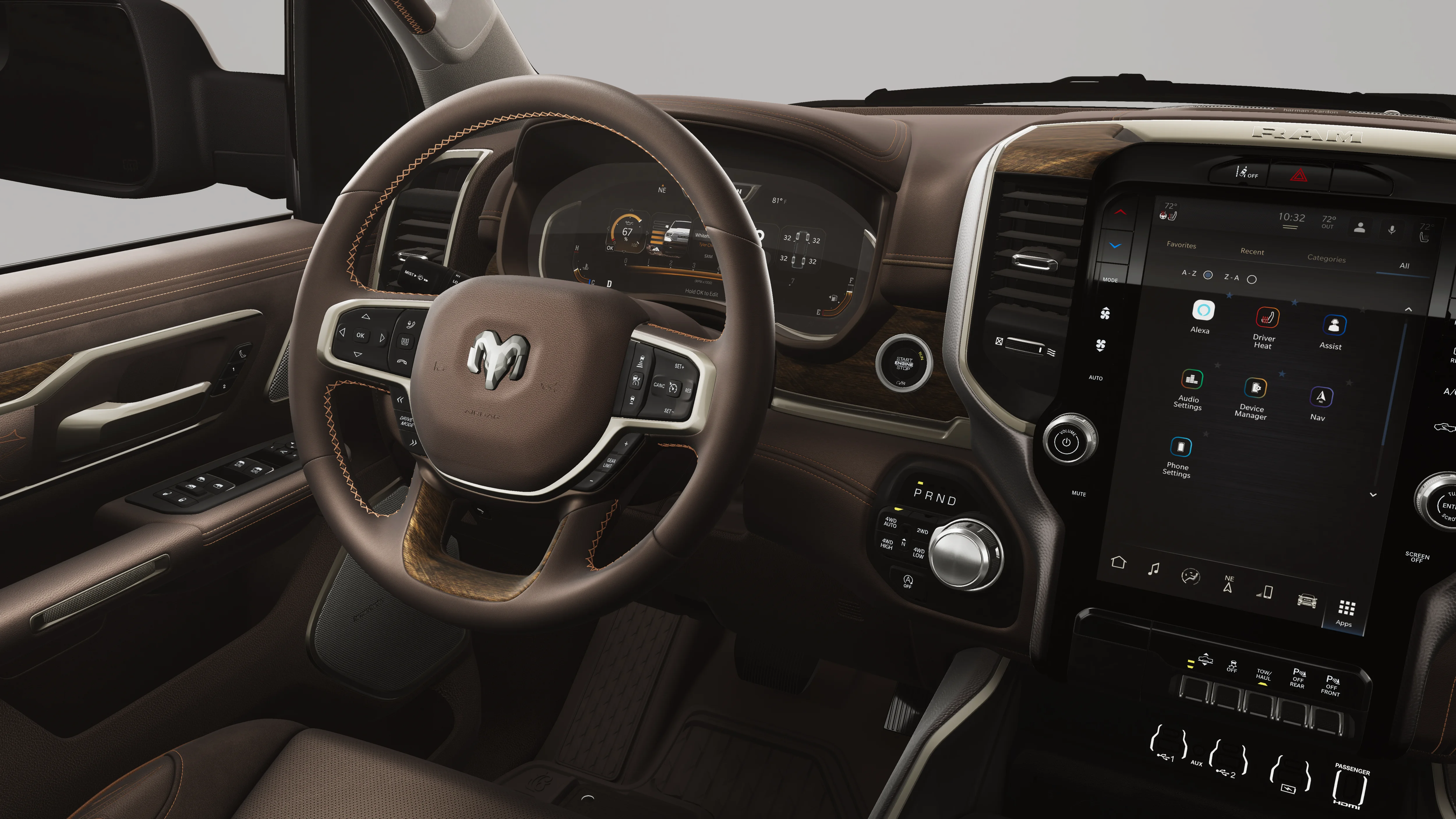 New 2026 Bright White Clear-Coat Exterior Paint RAM Limited Longhorn image 9