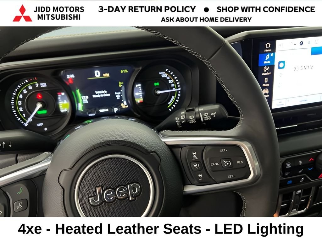 Used 2025 Bright White Clearcoat Jeep Sahara 4xe image 19