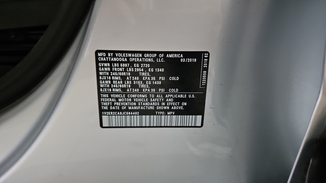 Used 2018 Reflex Silver Metallic Volkswagen 3.6L V6 SE image 28