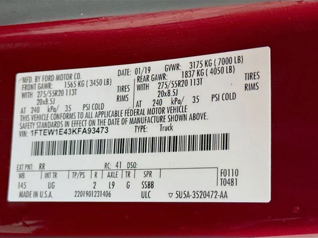Used 2019 Ruby Red Metallic Ford XLT image 31