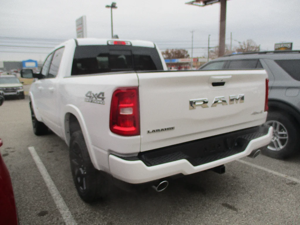 New 2026 Bright White Clear-Coat Exterior Paint RAM Laramie Crew Cab 4x4 5