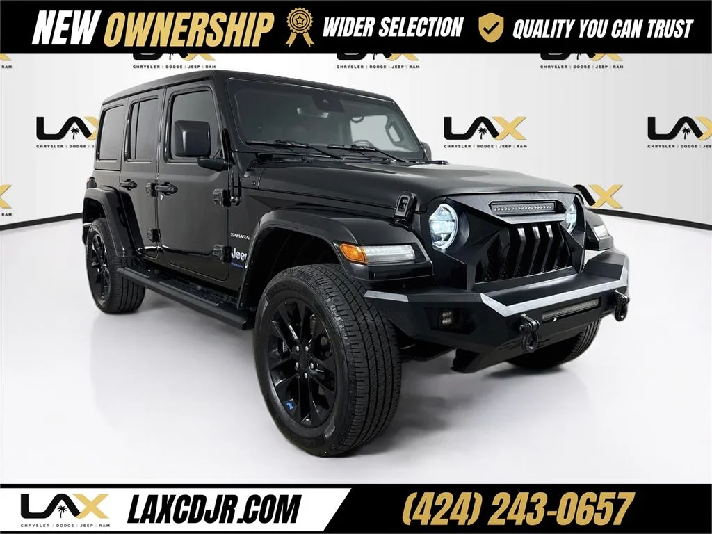 Used 2023 Black Jeep Sahara 4xe image 1