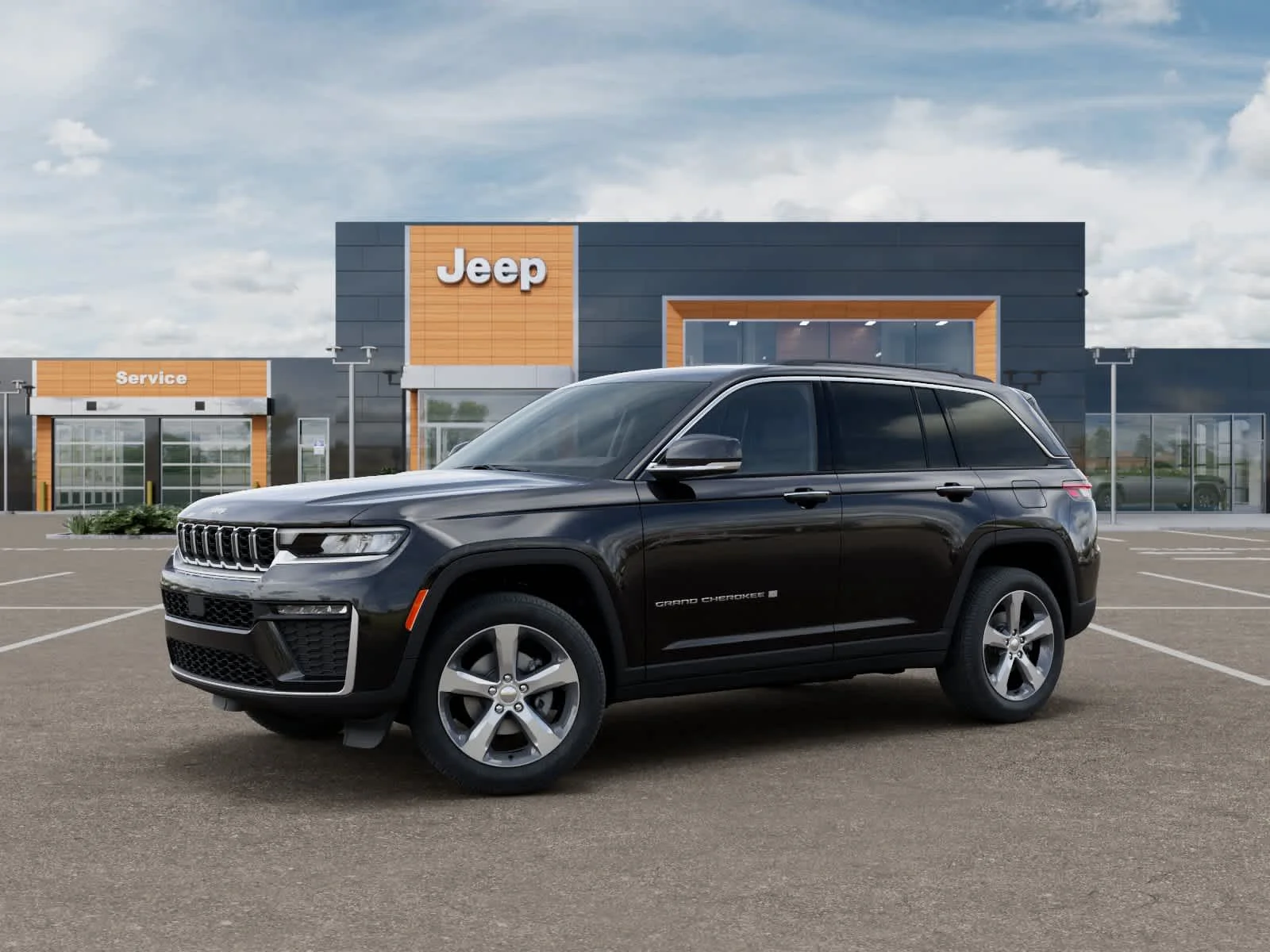 New 2026 Diamond Black Crystal Pearlcoat Jeep Limited image 2