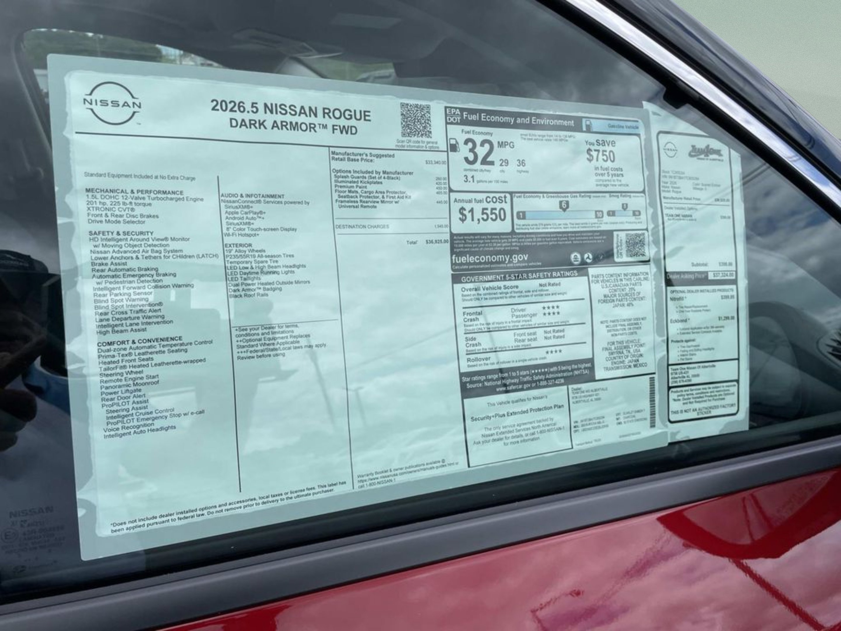 New 2026 Scarlet Ember Tintcoat Nissan Dark Armor image 29