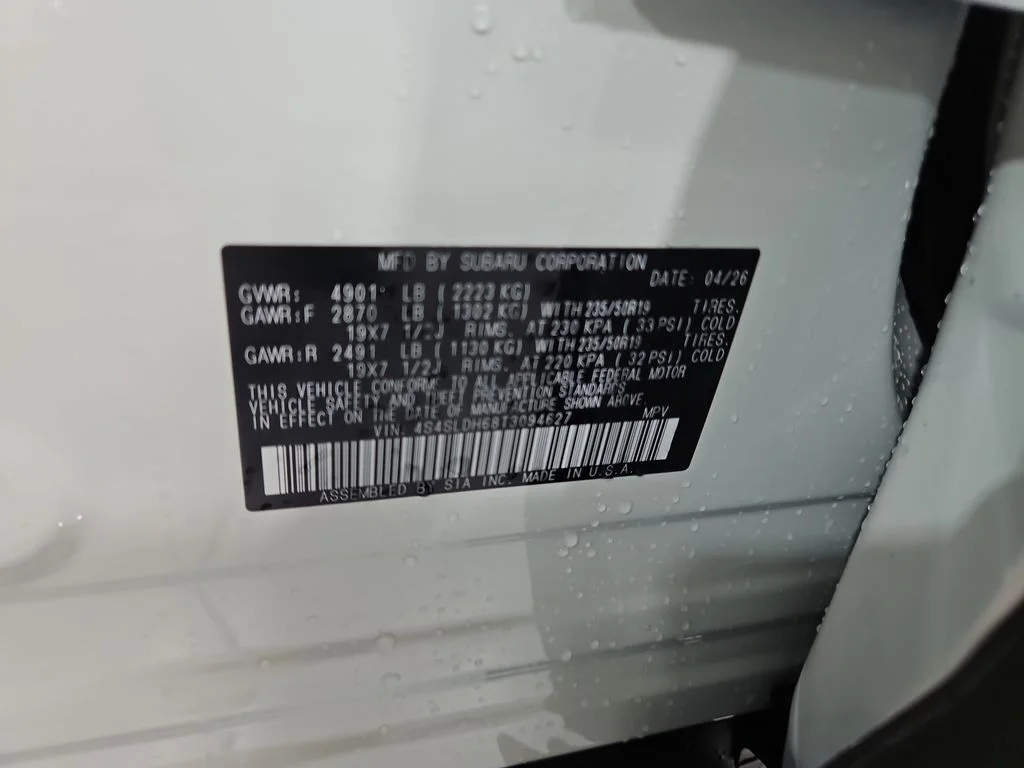 New 2026 CRYSTAL WHITE PEARL Subaru Sport Onyx Edition image 27