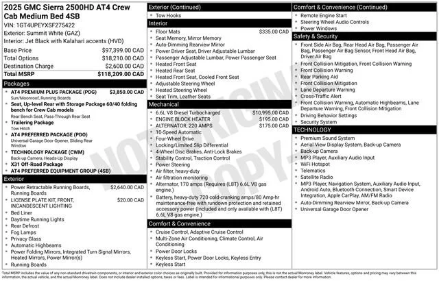 2025 GMC Sierra 2500 HD AT4