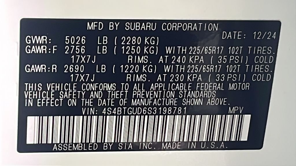 Used 2025 Crystal White Pearl Subaru Wilderness image 48