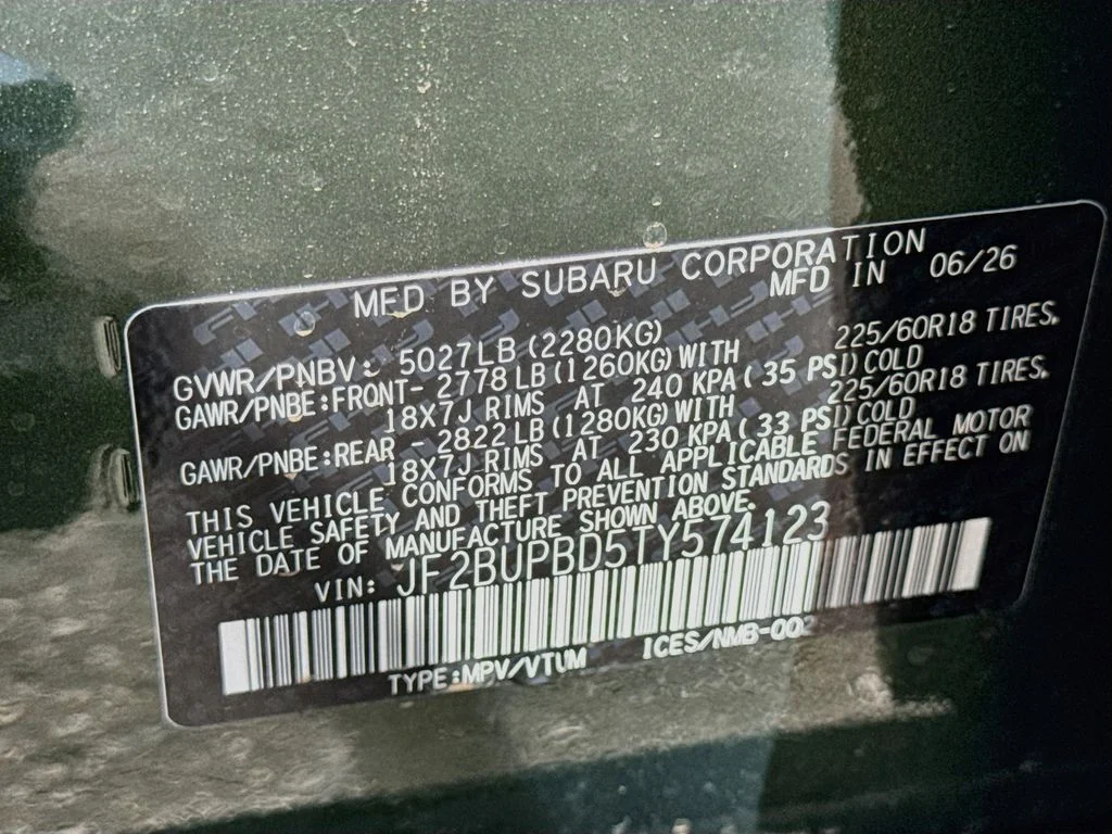 New 2026 DEEP EMERALD GREEN PEARL Subaru Premium image 42