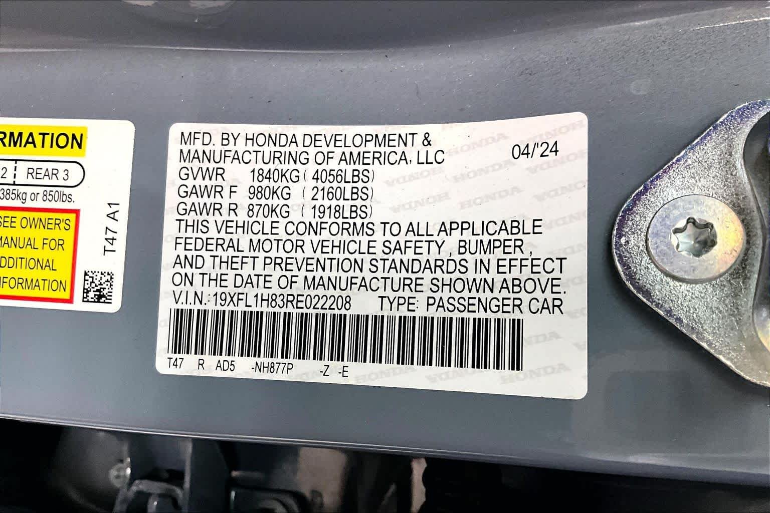 Used 2024 Sonic Gray Pearl Honda Sport Touring image 36