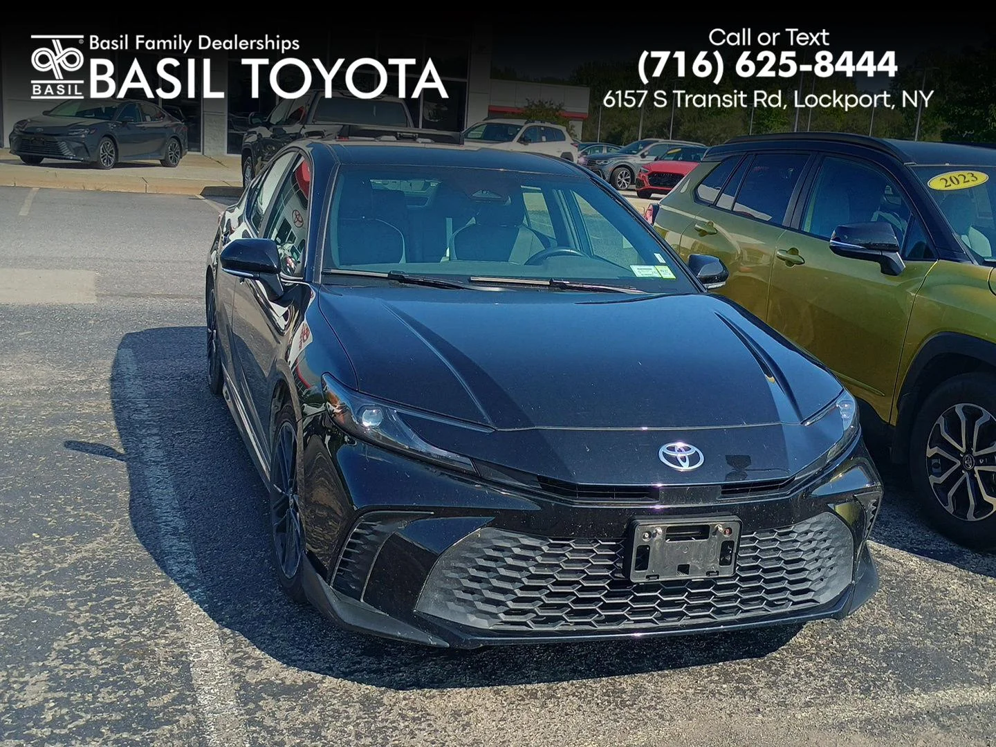 Used 2025 Midnight Black Metallic Toyota SE image 1