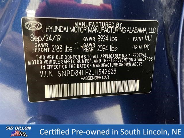 Used 2020 Lakeside Blue Hyundai Value Edition image 15