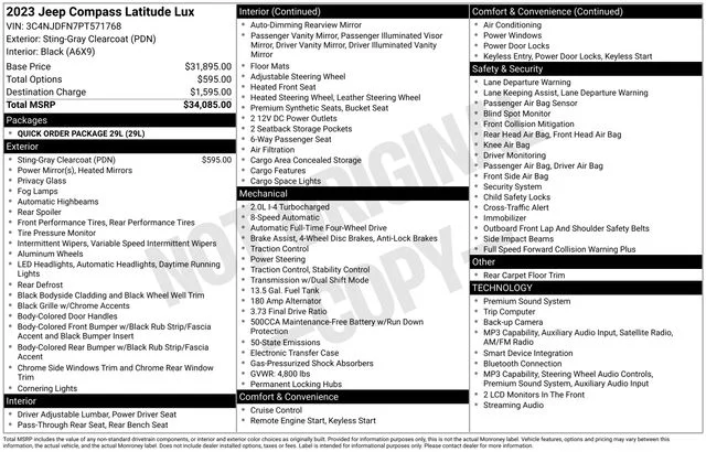 Used 2023 Gray Jeep Latitude Lux image 16