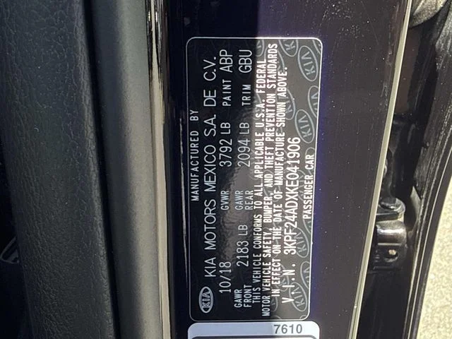 Used 2019 Black Kia LXS image 30