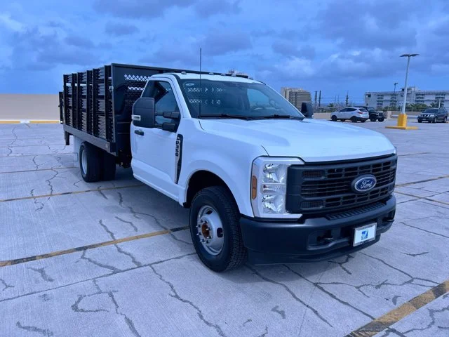 New 2025 OXFORD WHITE Ford XL 12ft Stakebed GVWR 14,000lbs w/Tommy Lift Gate image 2