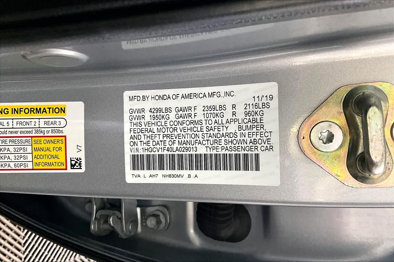Used 2020 Lunar Silver Metallic Honda EX image 34