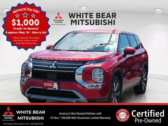 Certified 2025 Mitsubishi Outlander SE with VIN JA4J4VA80SZ030652 for sale in White Bear Lake, Minnesota