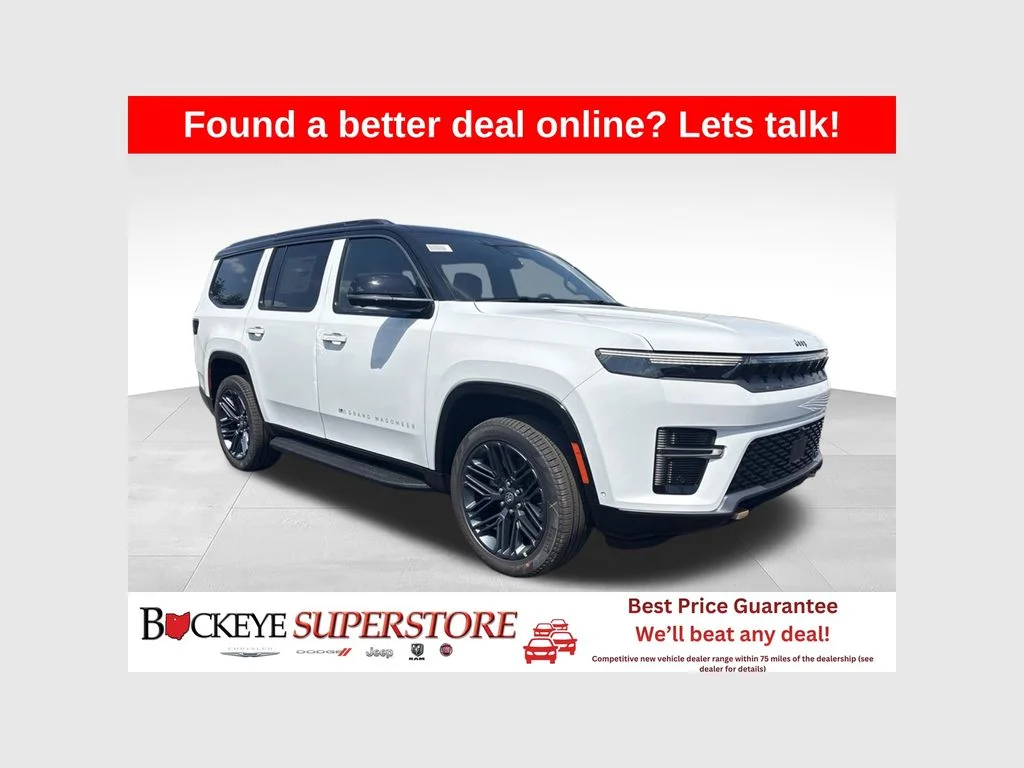 New 2026 Bright White Clear-Coat Exterior Paint Jeep Grand Wagoneer image 1
